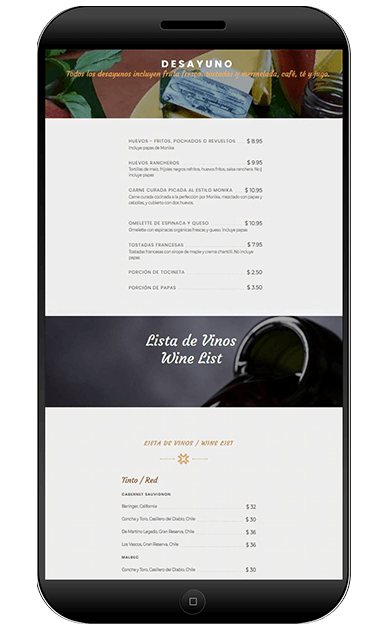 menu digital a bajo costo